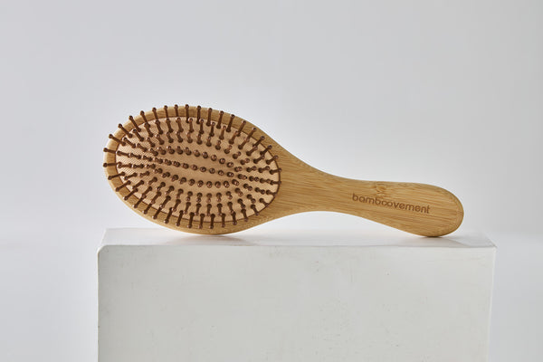 Hårbørste i bambus - bred